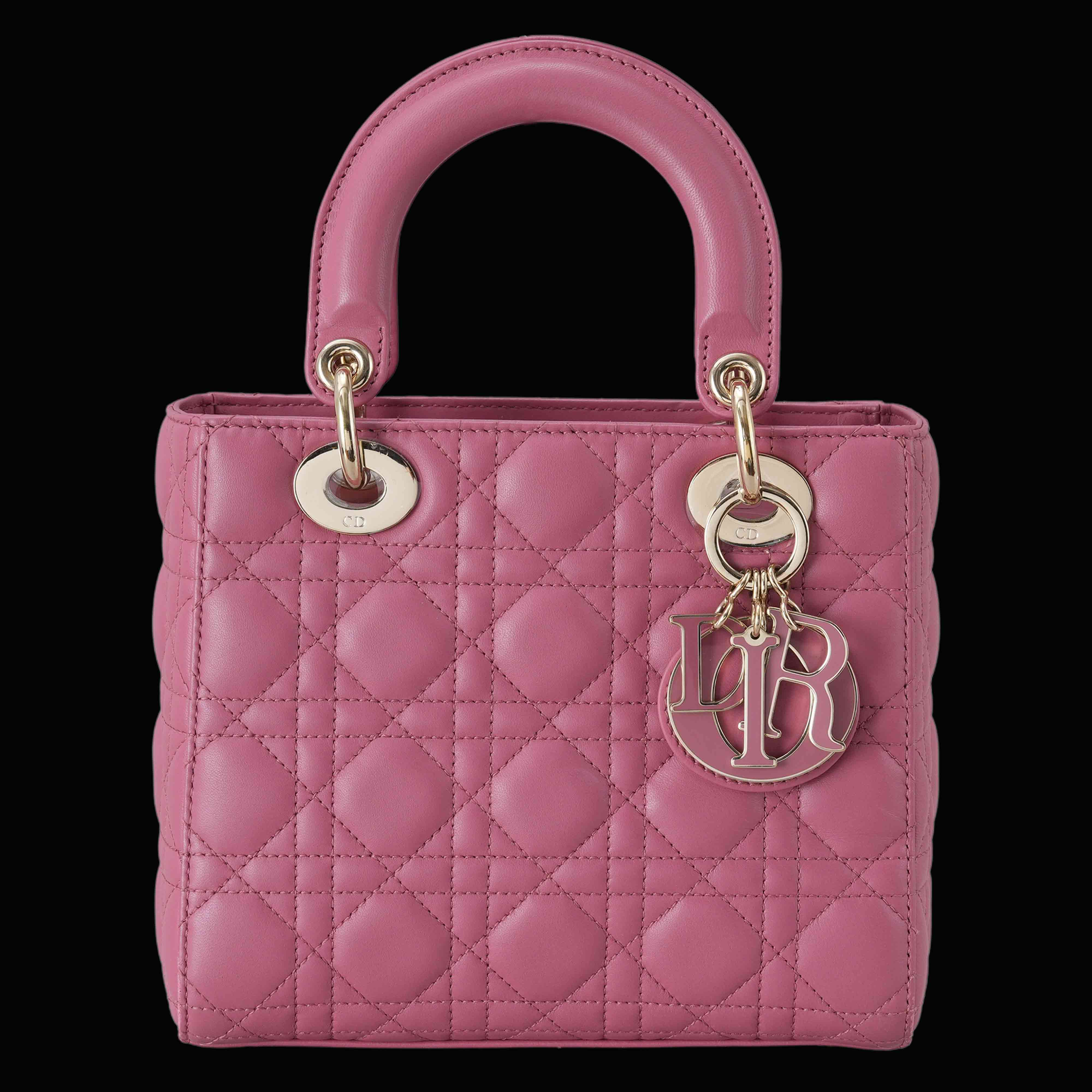 CHRISTIAN DIOR(USED)크리스찬디올 램스킨 레이디디올 스몰 MY ABC
